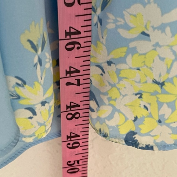 Free People Laura Printed Midi Floral Dress Size XS Blue Lined Strappy Open Back - Picture 9 of 16